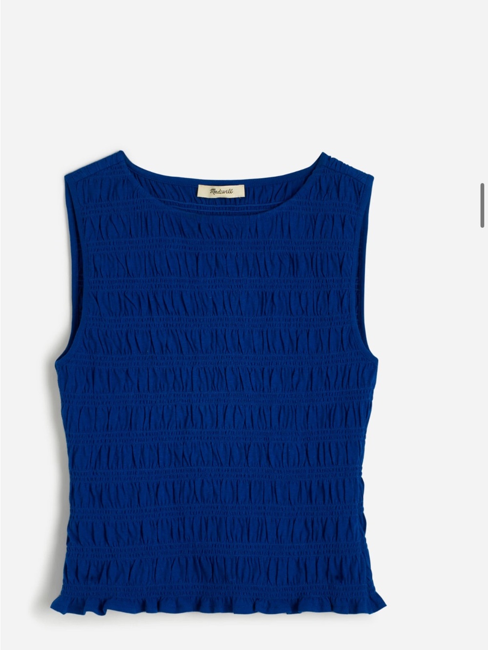Madewell Smocked Boatneck Tank